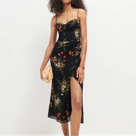 NWT REFORMATION Kourtney Slip Midi Dress - Picture 4 of 6